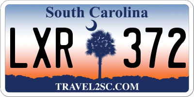SC license plate LXR372