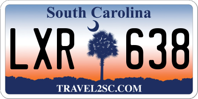SC license plate LXR638