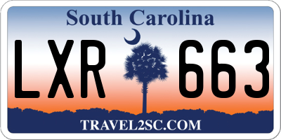 SC license plate LXR663