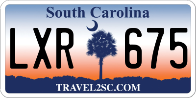 SC license plate LXR675