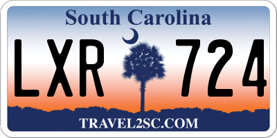 SC license plate LXR724