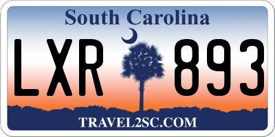SC license plate LXR893