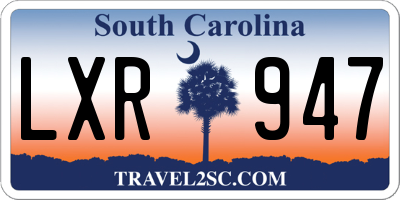 SC license plate LXR947