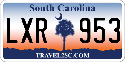 SC license plate LXR953