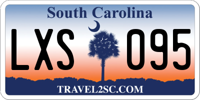 SC license plate LXS095