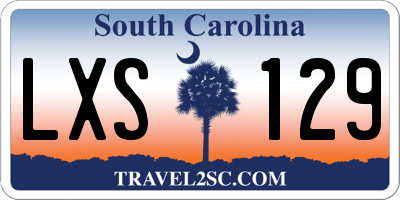 SC license plate LXS129