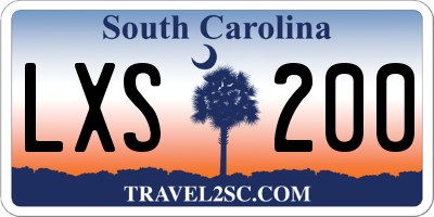 SC license plate LXS200