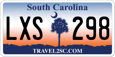 SC license plate LXS298