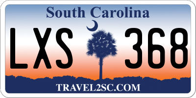 SC license plate LXS368