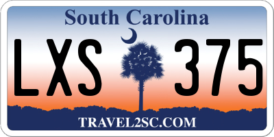 SC license plate LXS375