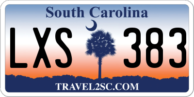SC license plate LXS383