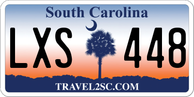 SC license plate LXS448