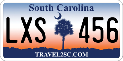 SC license plate LXS456