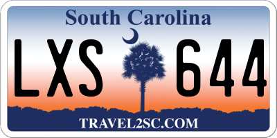 SC license plate LXS644