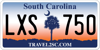 SC license plate LXS750