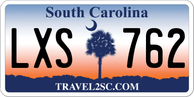 SC license plate LXS762