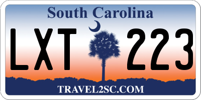 SC license plate LXT223