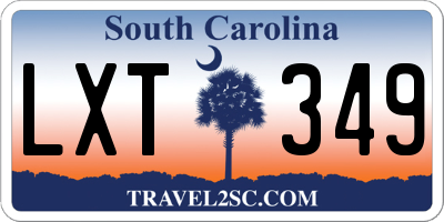 SC license plate LXT349