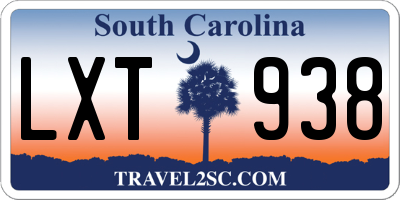 SC license plate LXT938