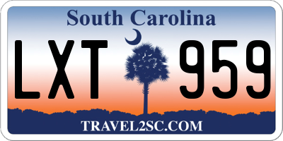 SC license plate LXT959