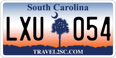 SC license plate LXU054