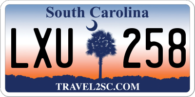 SC license plate LXU258