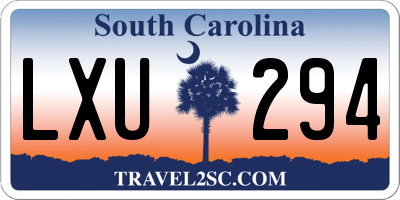 SC license plate LXU294