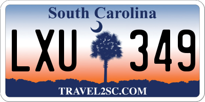 SC license plate LXU349