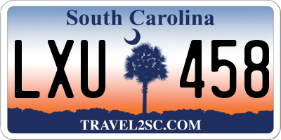 SC license plate LXU458