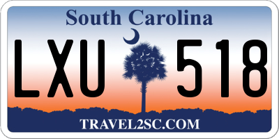 SC license plate LXU518