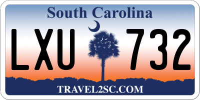 SC license plate LXU732