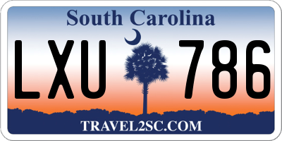 SC license plate LXU786