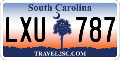 SC license plate LXU787
