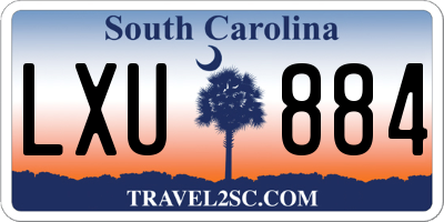 SC license plate LXU884