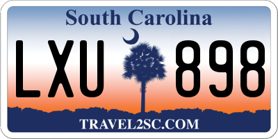 SC license plate LXU898