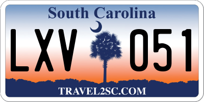 SC license plate LXV051