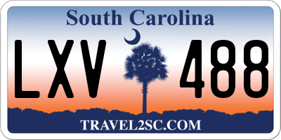 SC license plate LXV488