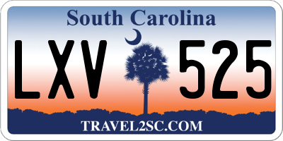 SC license plate LXV525