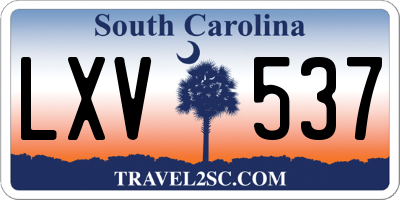 SC license plate LXV537