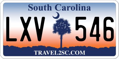 SC license plate LXV546