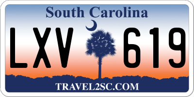 SC license plate LXV619
