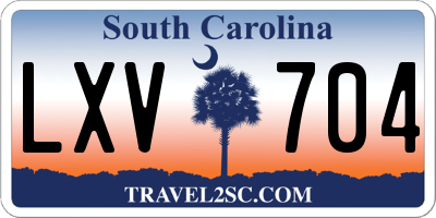 SC license plate LXV704