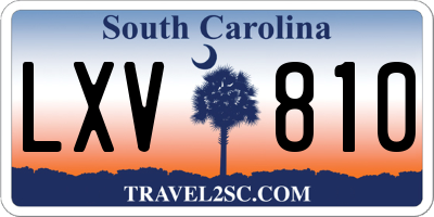 SC license plate LXV810
