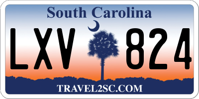 SC license plate LXV824