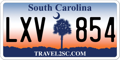 SC license plate LXV854