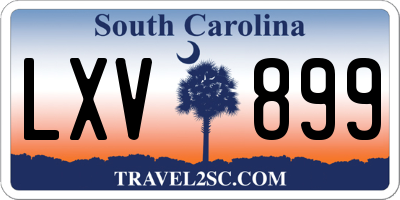 SC license plate LXV899