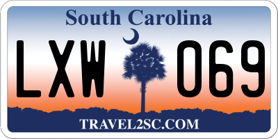 SC license plate LXW069