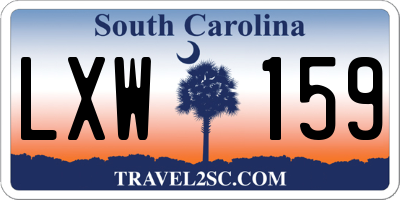 SC license plate LXW159