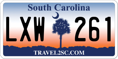 SC license plate LXW261