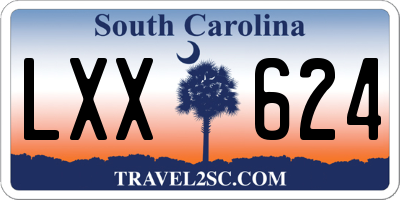 SC license plate LXX624